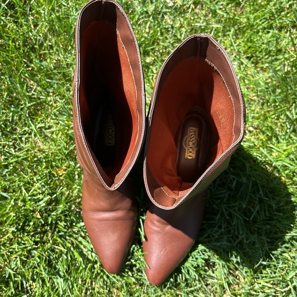 Basswood | Vintage Leather mahogany Slouch boot - Picture 2 of 6